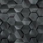 Kamień dekoracyjny Playa Hexagon 3D Czarny 19,5 x 17 cm Steinblau