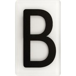 Litera B wys.5 cm plexi czarna na białym tle