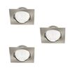 Zestaw opraw stropowych 3 szt. TRIBIS-L-C/M nikiel GU10 + LED KANLUX