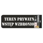 Szablon do malowania ostrzegawczy TEREN PRYWATNY wym. 58 x 20 cm PRIMACOL DECORATIVE