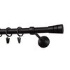 Karnisz pojedynczy SYCYLIA czarny mat 160 cm 20 mm metalowy