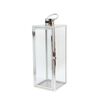 Lampion ogrodowy 50 x 18 x 18 cm BARCELONA metalowy srebrny