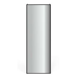 Drzwi przesuwne do szafy 98 cm z lustrem rama czarna Spaceo