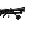 Karnisz SYCYLIA 240 cm podwójny czarny mat 20/16 mm metalowy
