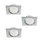 Zestaw opraw stropowych 3 szt. TRIBIS-L-C/M chrom GU10 + LED KANLUX