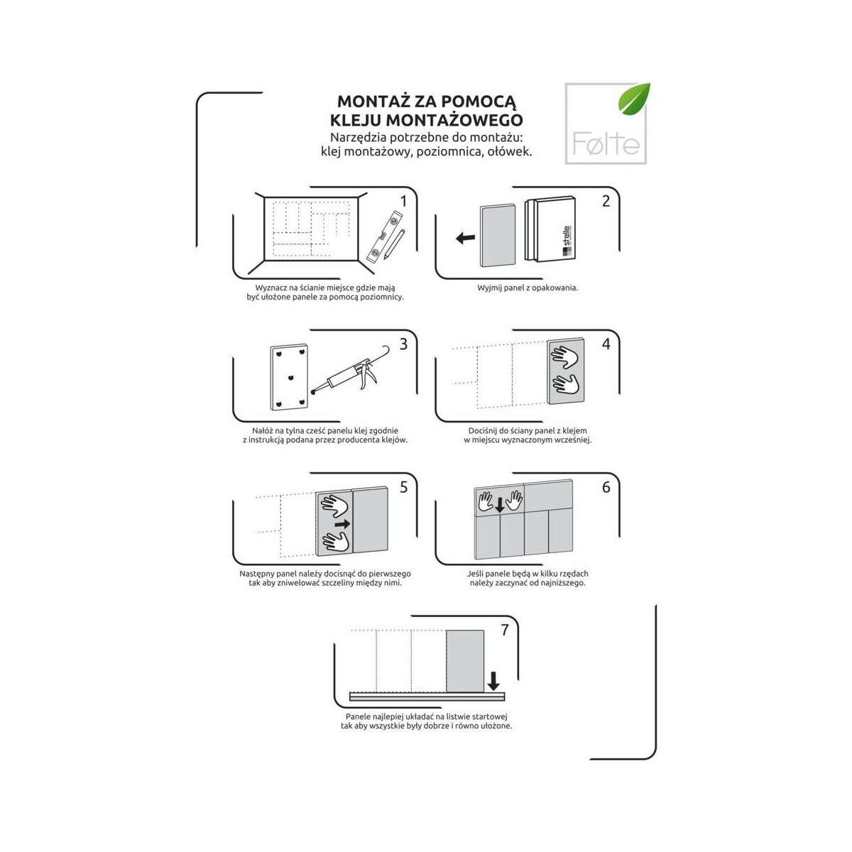 Panel ścienny tapicerowany prostokąt 60x30 cm tkanina na filcu oliwkowy Sztorm 48 Folte