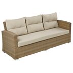 Sofa ogrodowa PALERMO technorattanowa beżowa NATERIAL