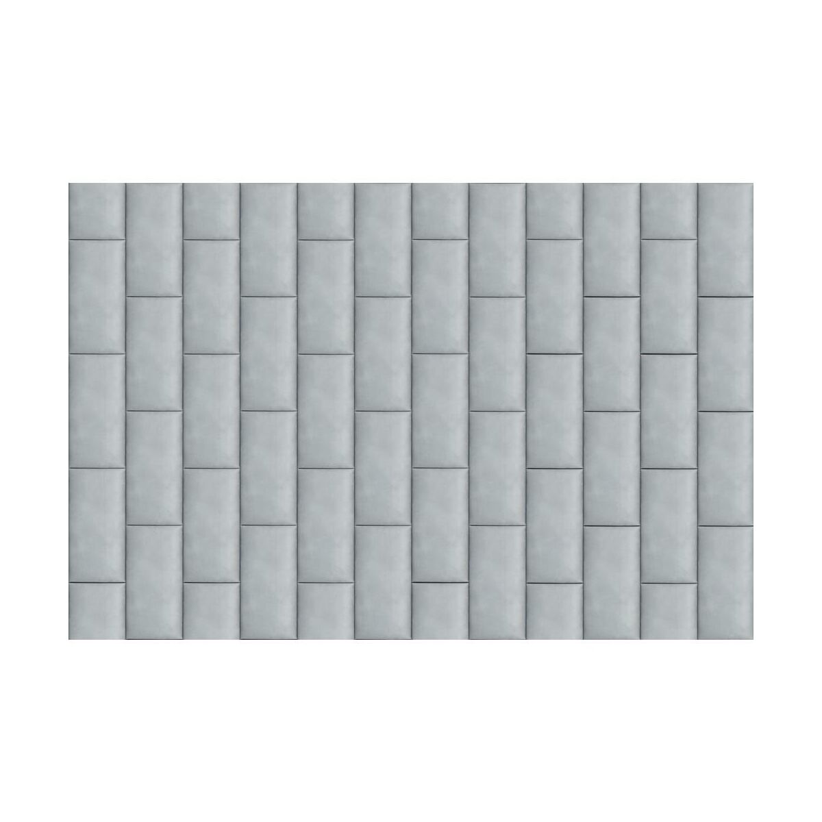 Panel ścienny tapicerowany prostokąt 60x30 cm szary Letto 87 Fllow
