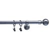 Karnisz DAVI 240 cm pojedynczy nikiel 16 mm metalowy