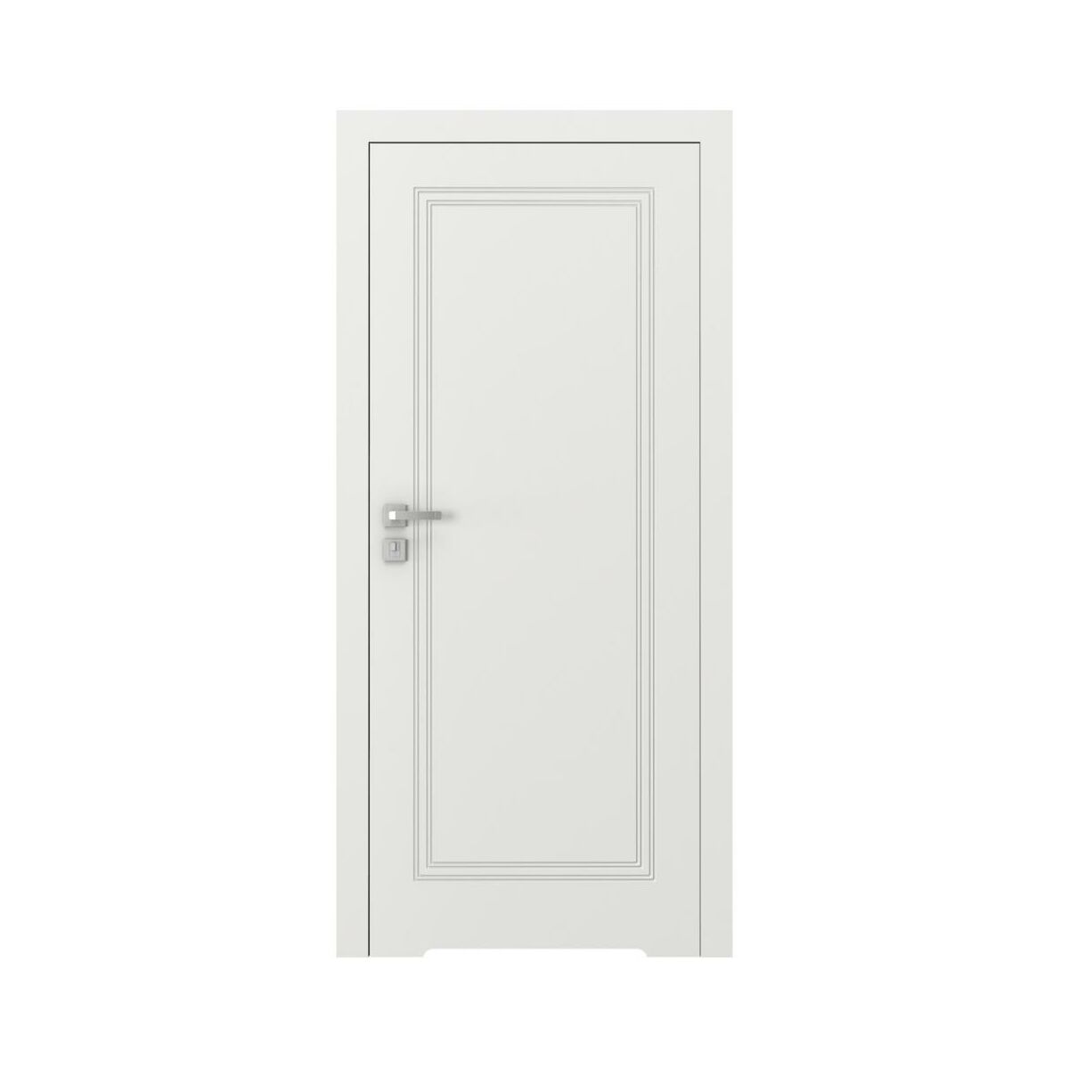Drzwi wewnętrzne bezprzylgowe łazienkowe z podcięciem wentylacyjnym Vector U Białe 70 Prawe Porta