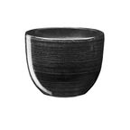 Doniczka ceramiczna 19 cm czarno-srebrna BARYŁKA 3 J1432 EKO-CERAMIKA