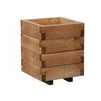 Donica ogrodowa 31 x 31 cm drewniana brązowa DOMINO WERTH-HOLZ