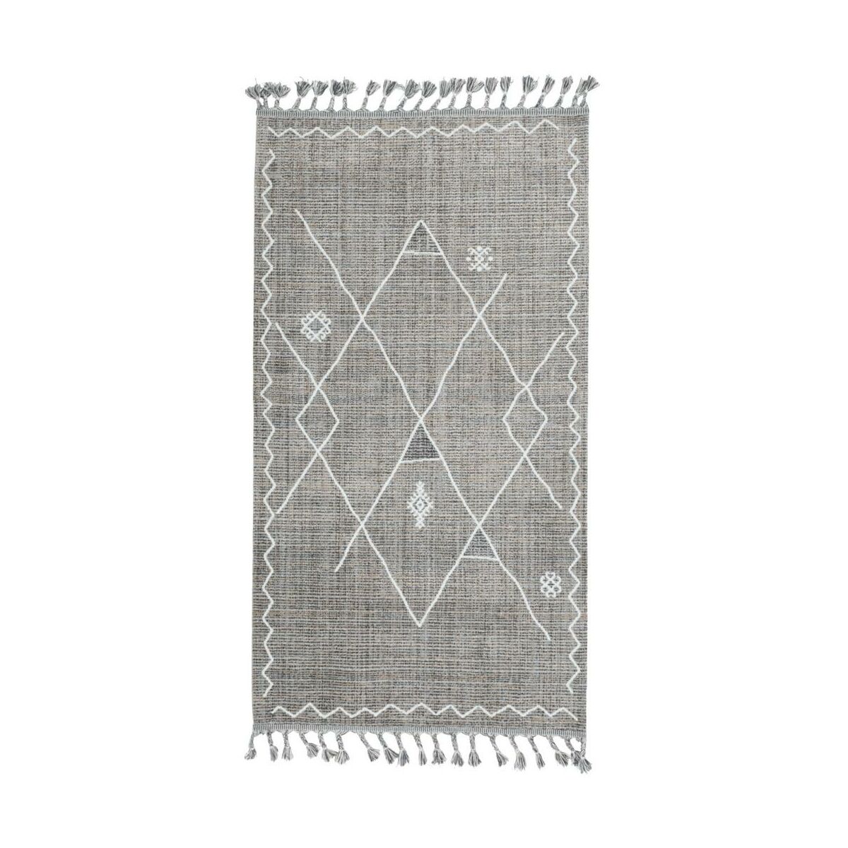 Dywan z frędzlami  Maroko szary 120 x 160 cm