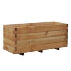 Donica ogrodowa 93 x 31 cm drewniana brązowa DOMINO WERTH-HOLZ