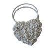 Upinacz do zasłon z magnesem Floral Heart biały