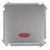 Włącznik pojedynczy z podświetleniem BASIC inox SIMON