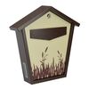 Skrzynka na listy 36 x 35 x 8.5 cm brązowo-beżowa C4 GARDENA TRAWA