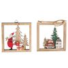 Ozdoba zawieszana drewniana 15 cm 1 szt. mix