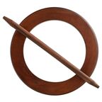 Upinacz do zasłon brązowy okrągły śr. 17 cm INSPIRE