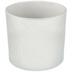 Osłonka doniczki ceramiczna Walec 15 cm biała struktura Ceramik