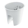 Doniczka balkonowa 29.8 x 24.2 cm plastikowa biała RATOLLA RAILING OVAL PROSPERPLAST