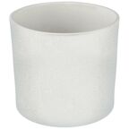 Osłonka doniczki ceramiczna Walec 32.6 cm biała struktura Ceramik
