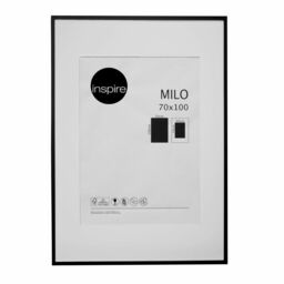 Ramka na zdjęcia Milo 70 x 100 cm czarna MDF Inspire