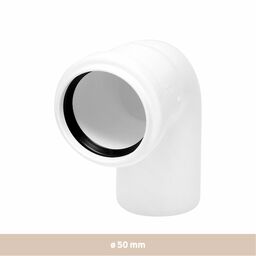 Kolano 50 mm 90° białe EQUATION