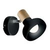 Reflektorek AREZZO czarny z drewnem E14 LIGHT PRESTIGE