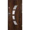 Drzwi zewnętrzne stalowe wejściowe Arco orzechowe 80 prawe OK Doors Trendline