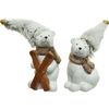 Figurka miś polarny w czapce 14 cm 1 szt. z porcelany mix