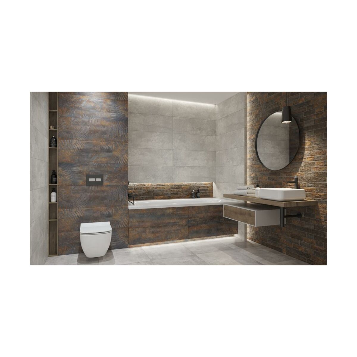Glazura Alchemia Khaki Dekor B 29.8 X 89.8 Paradyż