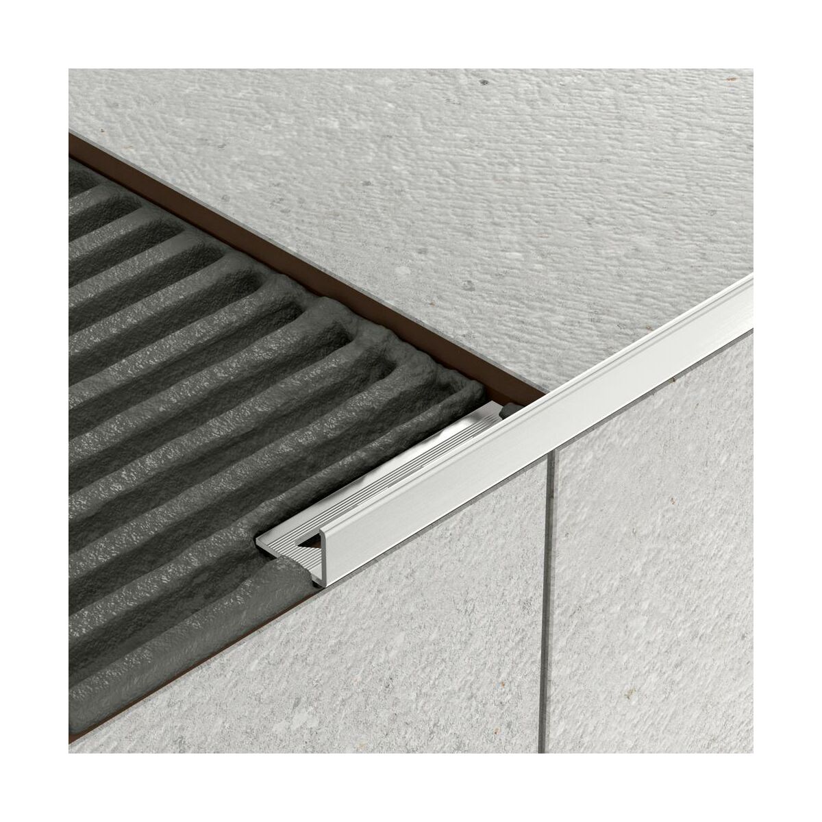 Profil do glazury PVC ozdobny 8 mm / 2.5 m Srebrny Cezar