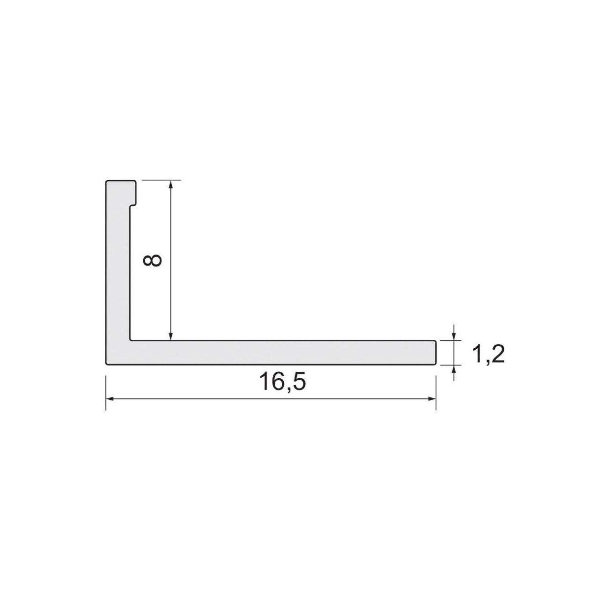 Profil do glazury PVC ozdobny 8 mm / 2.5 m Srebrny Cezar