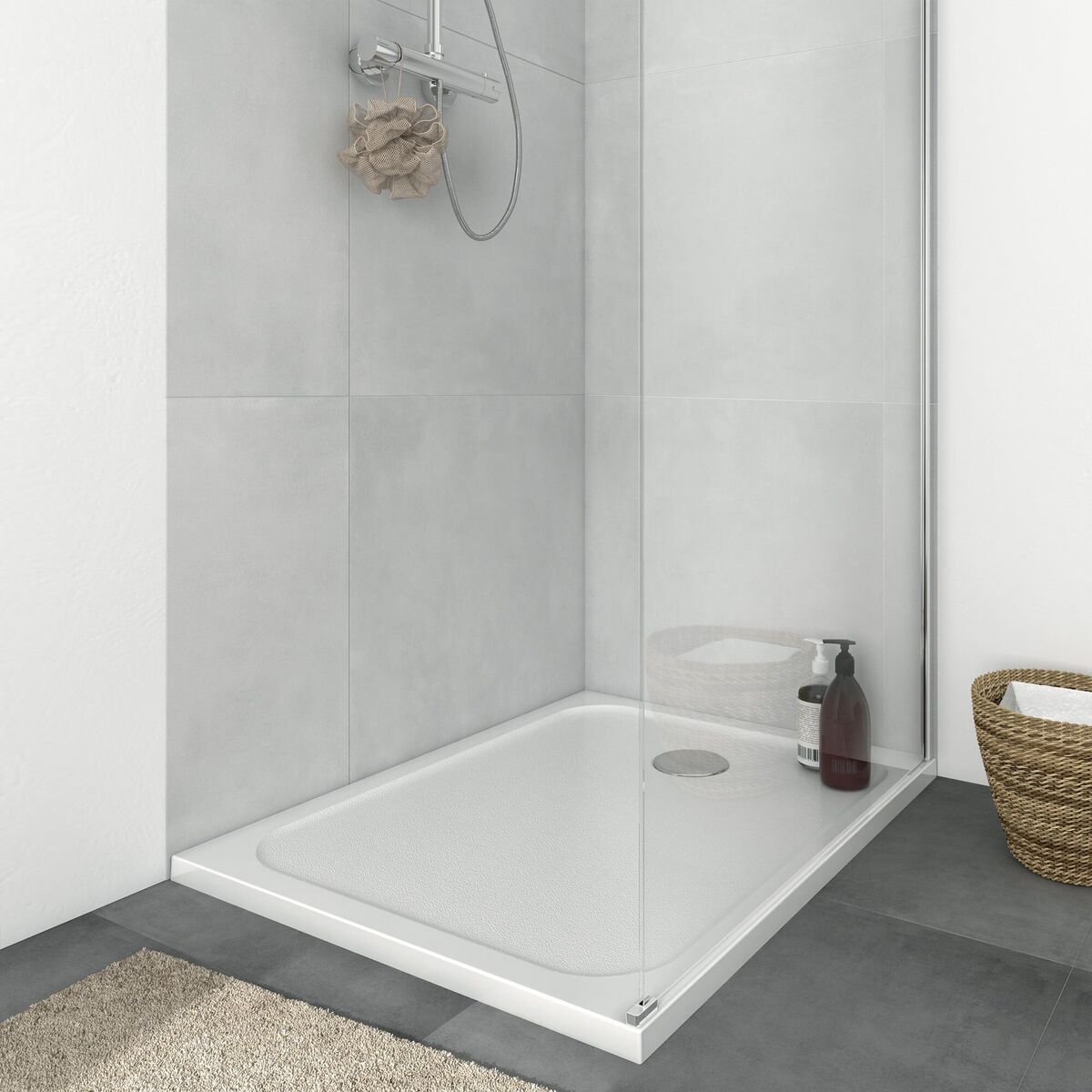 Brodzik do kabiny prysznicowej płaski Easy 70 x 100 cm Sensea