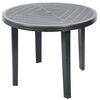Stół ogrodowy 90 cm OPAL plastikowy antracytowy