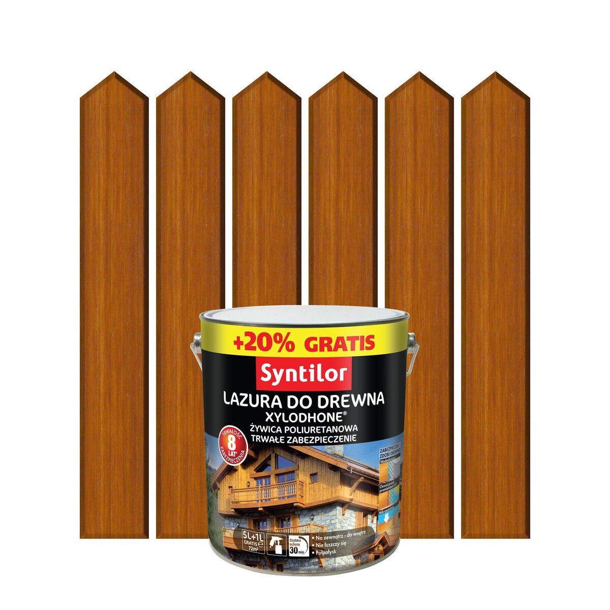 Lazura do drewna XYLODHONE HP 6 l Dąb średni SYNTILOR