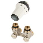 Zestaw termostatyczny KĄTOWY 1/2" DANFOSS