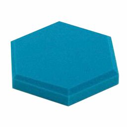 Panel ścienny 3D pianka akustyczna dekoracyjna Aqustic Heksagon turkusowy Apama