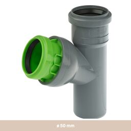 Trójnik nastawny 50/45 - 88 mm szary LEO MINOR