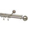 Karnisz KULA ELEGANT 200 cm podwójny satyna 25/16 mm metalowy