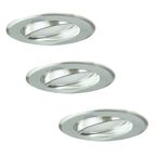 Zestaw opraw stropowych 3 szt. SUN OLAL srebrne GU10 + LED POLUX