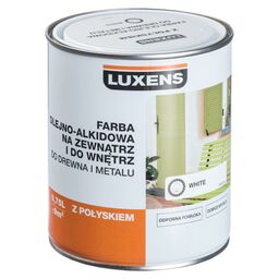 Emalia OLEJNO-ALKIDOWA 0.75 l White Połysk LUXENS