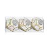 Bombka geometryczna 7 cm 3 szt. plastikowa