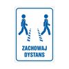 Znak informacyjny ZACHOWAJ DYSTANS 10.5 x 14.8 cm
