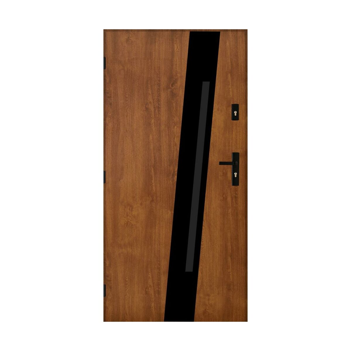 Drzwi zewnętrzne stalowe wejściowe Dijon złoty dąb 90 lewe