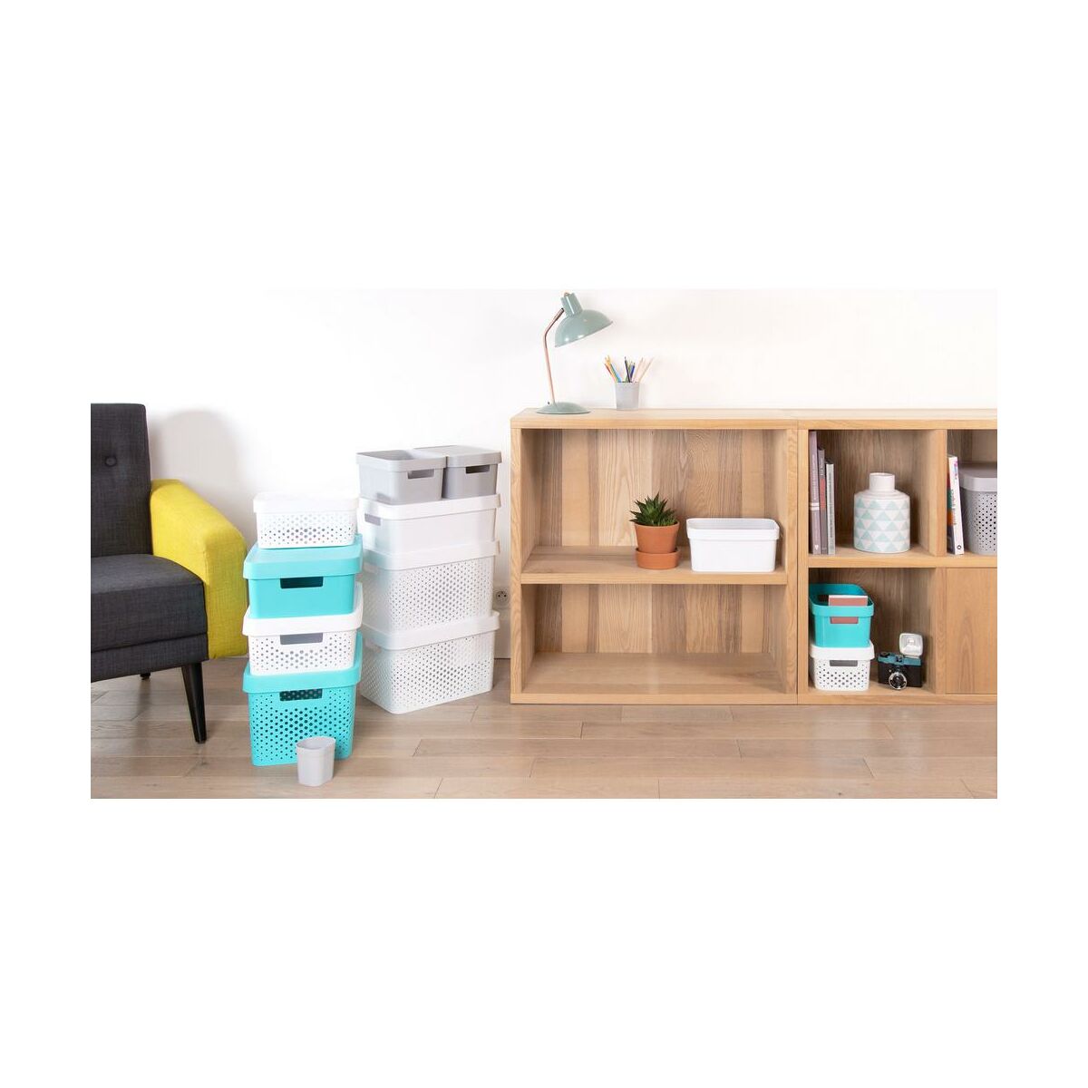 Pojemnik z pokrywą Infinity ażurowy 4.5 l 27 x 19 x 12 cm Curver