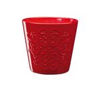 Osłonka ceramiczna 13 cm czerwona RETRO 1 J20 EKO-CERAMIKA