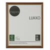 Ramka na zdjęcia LUKKO 24 x 30 cm złoty orzech drewniana INSPIRE