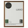 Ramka na zdjęcia LUKKO 30 x 40 cm złoty orzech drewniana INSPIRE